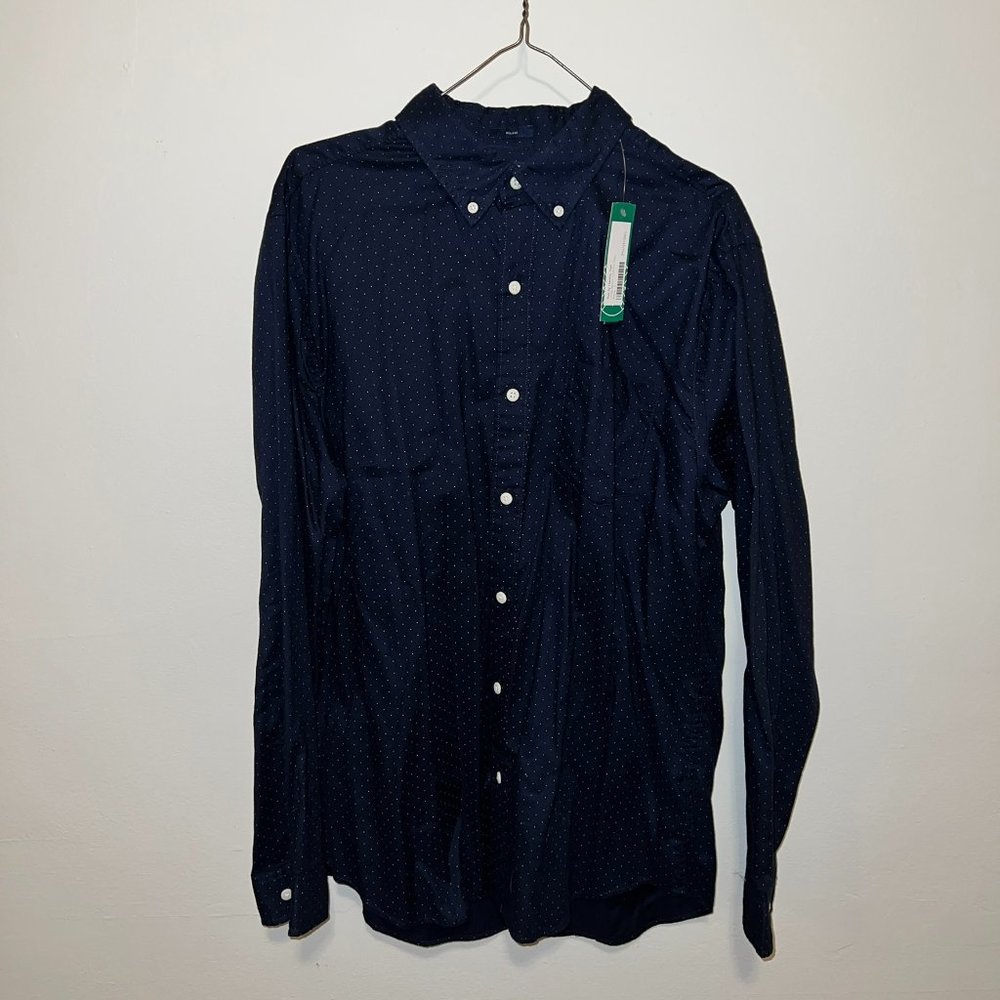 Lg - Rye by Hawker Rye - Elemental Long Sleeve Oxford Shirt - Navy